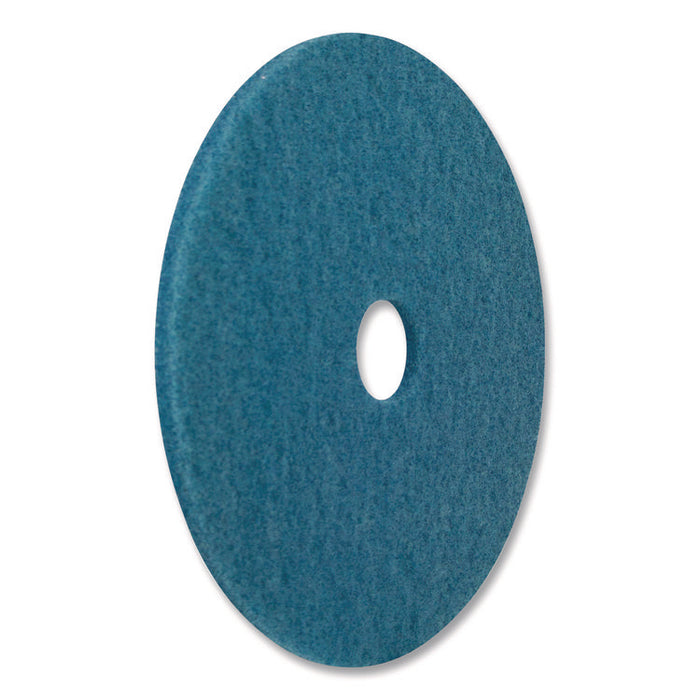 Cleaner Pad, 16" Diameter, Blue, 5/Carton