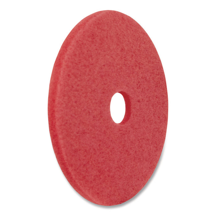 Buffing Pad, 12" Diameter, Red, 5/Carton