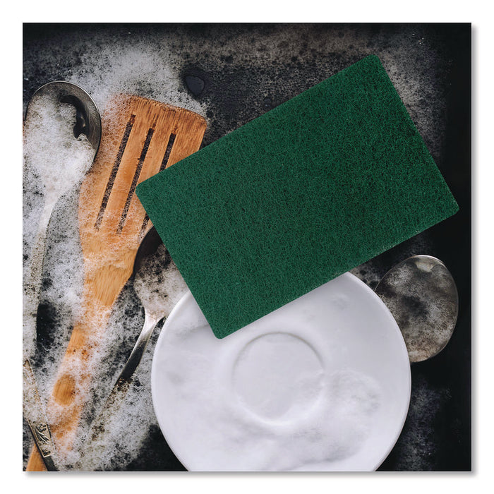 90-96 Medium Duty Hand Cleaning Pad, 6" x 9", Green, 20/Pack, 3 Packs/Carton