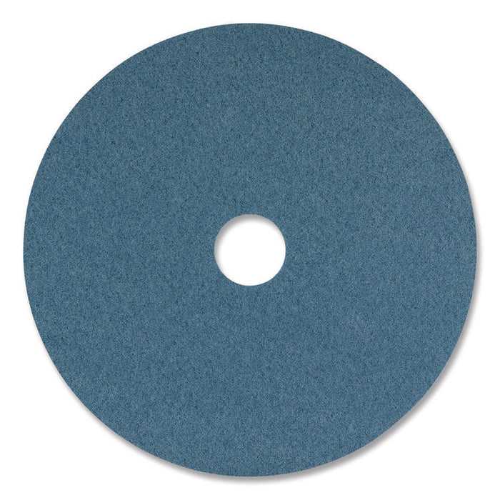 Cleaner Pad, 16" Diameter, Blue, 5/Carton