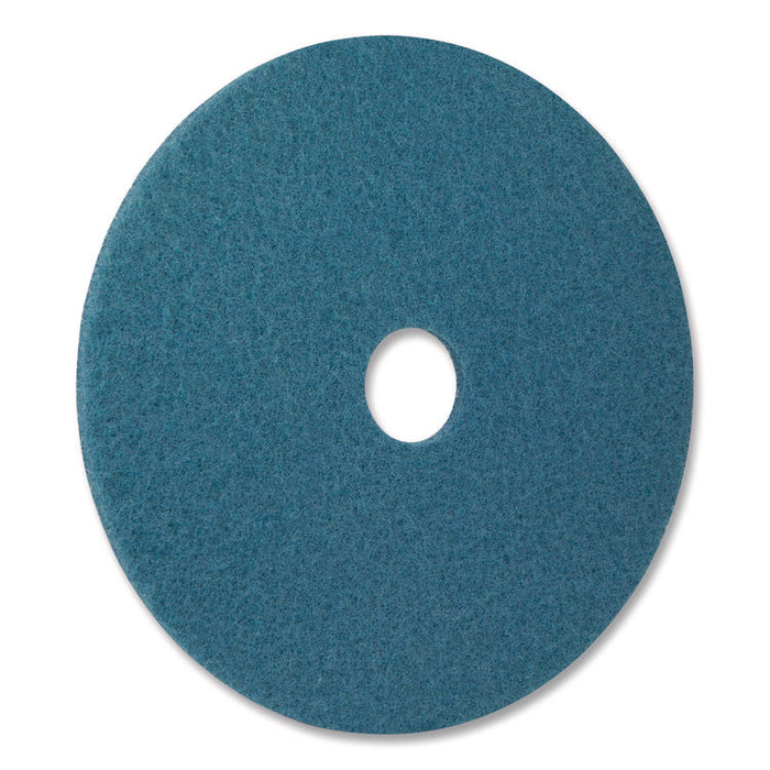 Cleaner Pad, 16" Diameter, Blue, 5/Carton