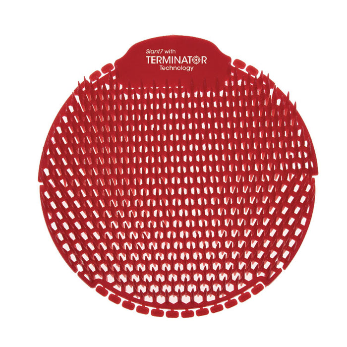 Slant7 with Terminator Urinal Screen, Forest Scent, Red, 30/Carton