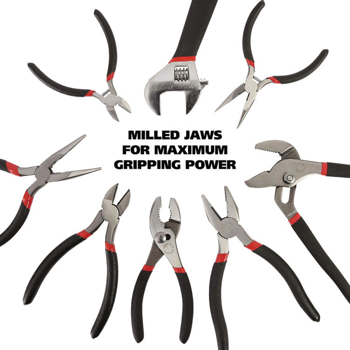 8-Piece Steel Pliers and Wrench Tool Set