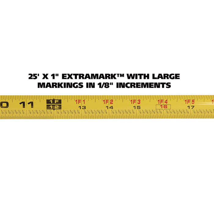 ExtraMark Power Tape, 1" x 25 ft, Steel, Orange/Black