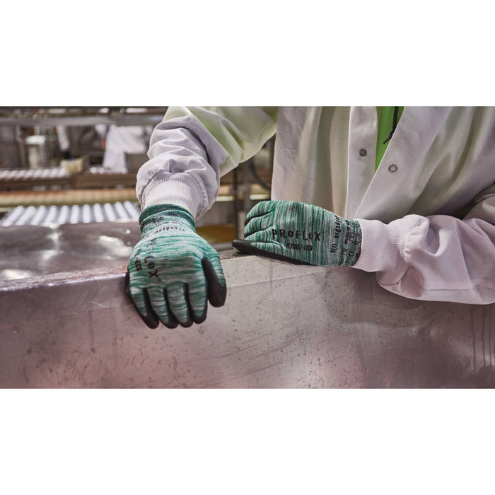 ProFlex 7002-ECO Recycled PU Coated Gloves, EN388: 3131, 8" Long, Large, Green, Pair