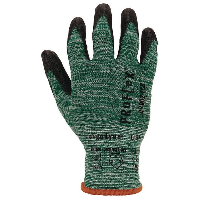 ProFlex 7002-ECO Recycled PU Coated Gloves, EN388: 3131, 8" Long, Large, Green, Pair