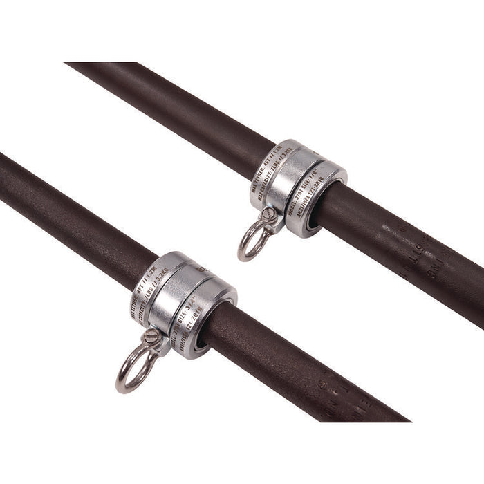 Squids 3791 Sleever/Connecting Bar Lock Collar with Tool Attachment Point, 7 lb Max Working Capacity, 0.75" Long, Silver