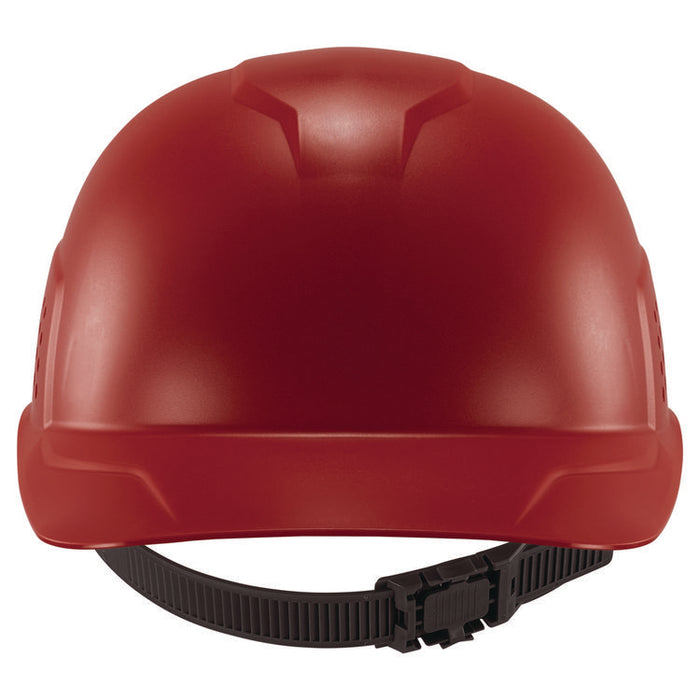 Skullerz 8951 Vented Hard Shell Bump Cap, Short Front Brim, One Size Fits Most (6.13 to 8), Red