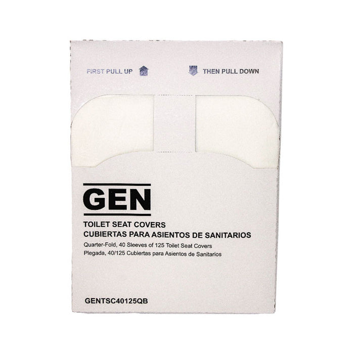 Quarter-Fold Toilet Seat Covers, 14.17 x 16.73, White, 5,000/Carton
