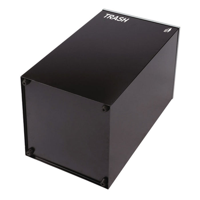 29 Gallon Trash/Recycling Cans, Steel, Blue Cans/Bottles Recycling with Mixed Lid, Black Trash Can with Square Lid
