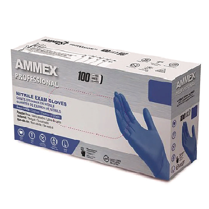 Nitrile Exam Gloves, Powder-Free, Small, 9.5" Long, Blue, 100/Box