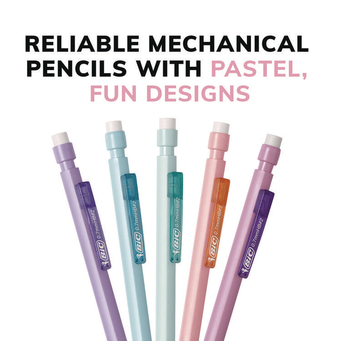 Xtra-Smooth Pastel Edition Mechanical Pencils, 0.7 mm, HB (#2), Black Lead, Assorted Barrel Colors, 24/Pack