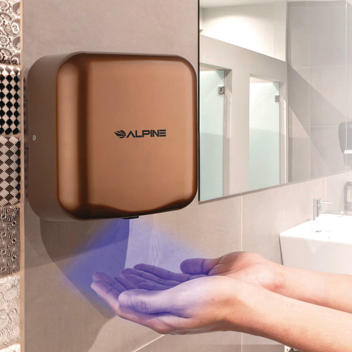 Hemlock Commercial Automatic 120V Hand Dryer, 6.68 x 11.41 x 12.31, Copper