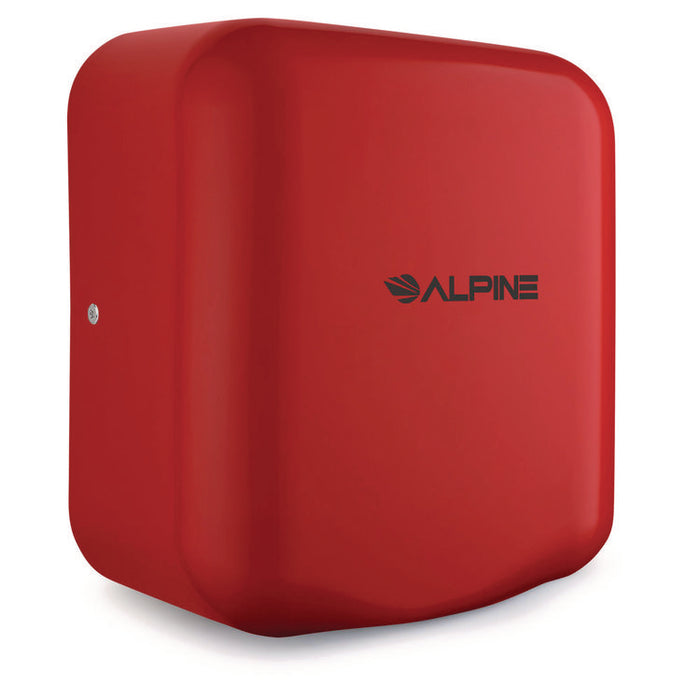 Hemlock Commercial Automatic 120V Hand Dryer, 6.68 x 11.41 x 12.31, Red