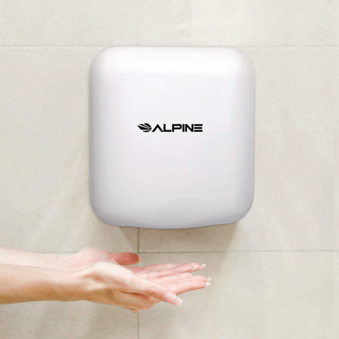 Hemlock Commercial Automatic 120V Hand Dryer, 6.68 x 11.41 x 12.31, White