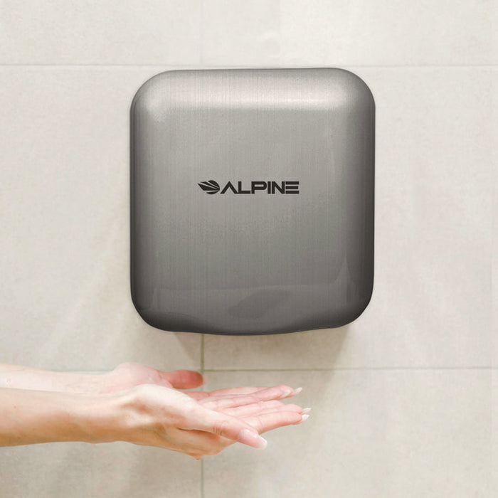 Hemlock Commercial 220V Automatic Hand Dryer, 6.68 x 11.41 x 12.31, Silver