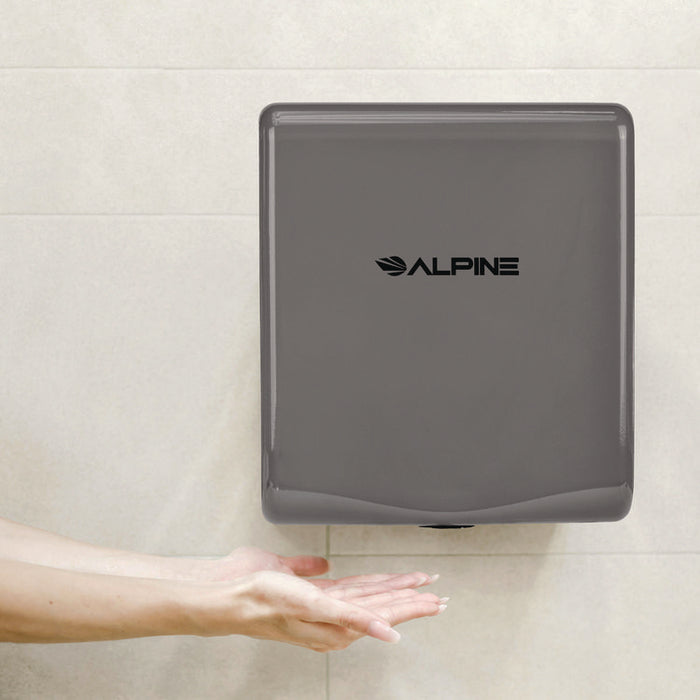 Willow Commercial 120V Automatic Hand Dryer, 3.93 x 11.25 x 12.63, Gray