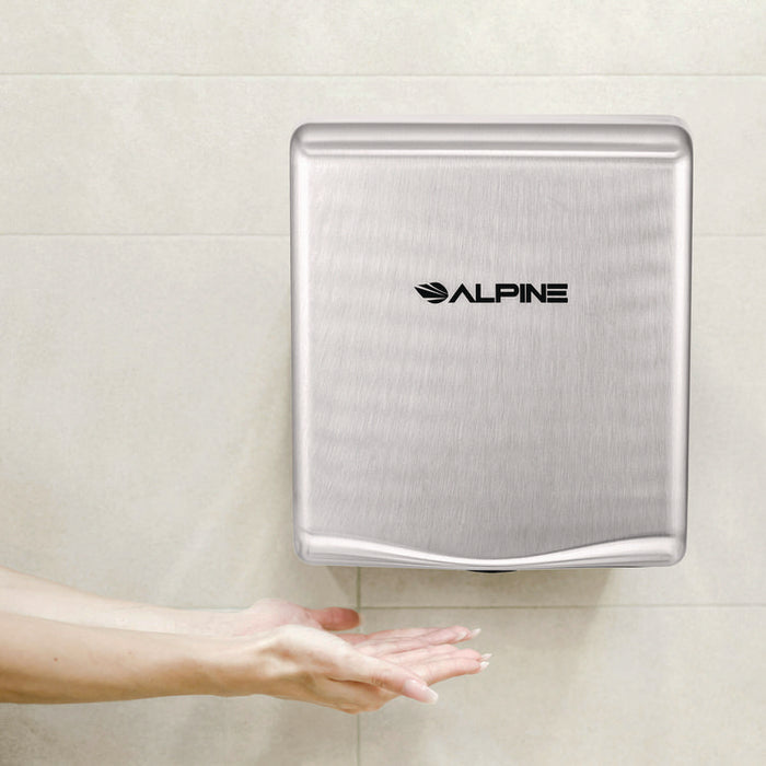 Willow Commercial 120V Automatic Hand Dryer, 3.93 x 11.25 x 12.63, Silver