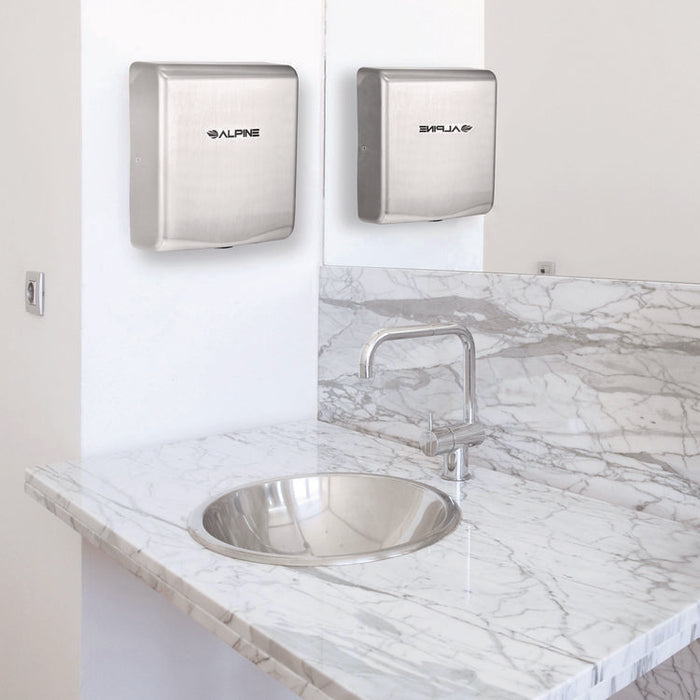 Willow Commercial 120V Automatic Hand Dryer, 3.93 x 11.25 x 12.63, Silver
