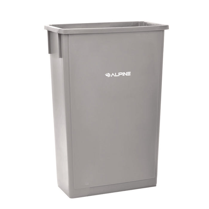 Slim 23 Gallon Indoor Trash Can, Plastic, Gray