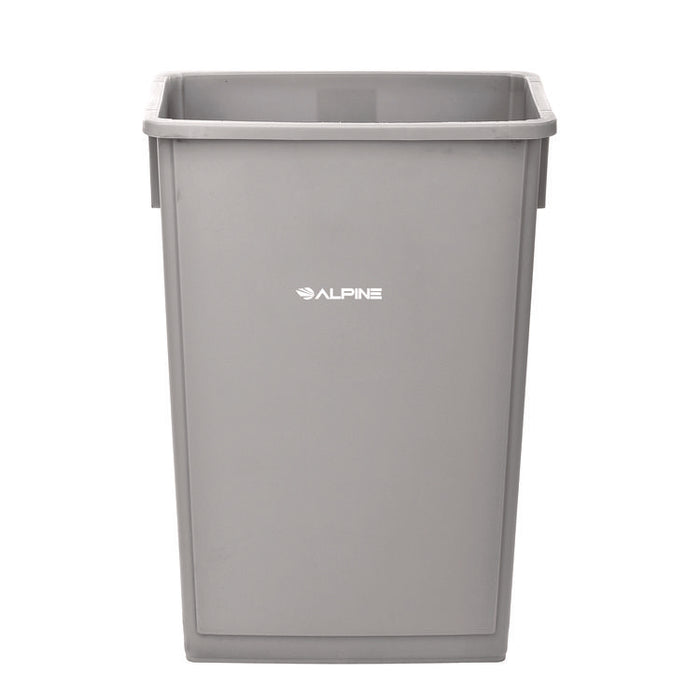 Slim 23 Gallon Indoor Trash Can, Plastic, Gray