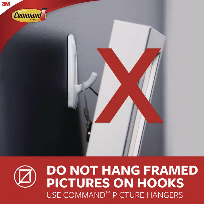 X-Large Utility Hooks, Plastic, White, Supports 10 lb, 2/Pack