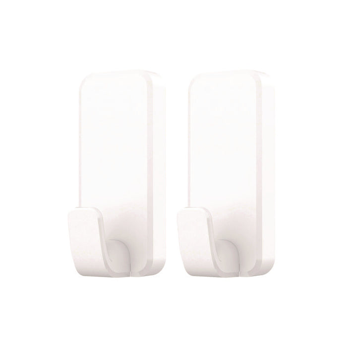X-Large Utility Hooks, Plastic, White, Supports 10 lb, 2/Pack