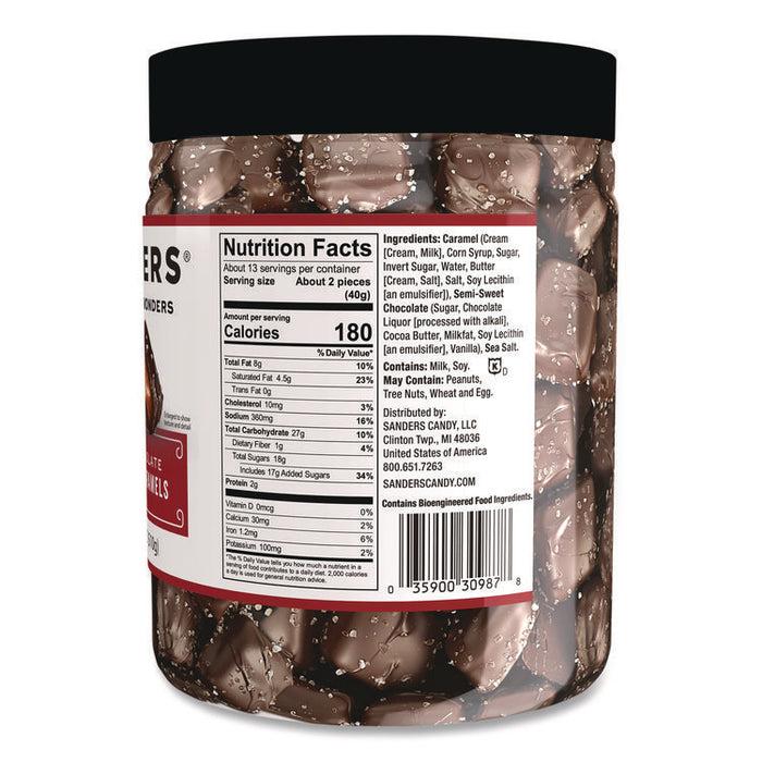 Small Batch Wonders Dark Chocolate Sea Salt Caramels, 18 oz Tub