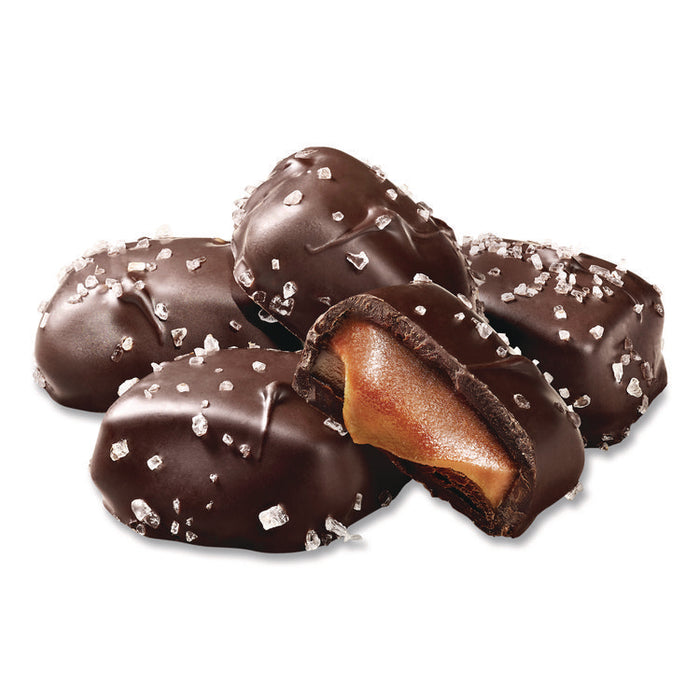 Small Batch Wonders Dark Chocolate Sea Salt Caramels, 18 oz Tub