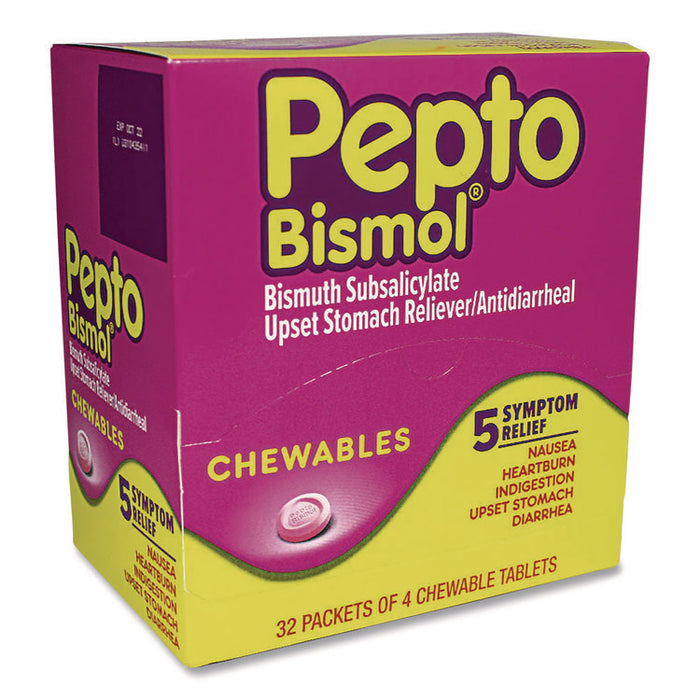 Chewable Tablets, Original Flavor, 32 Packets of 4 Tablets/Box