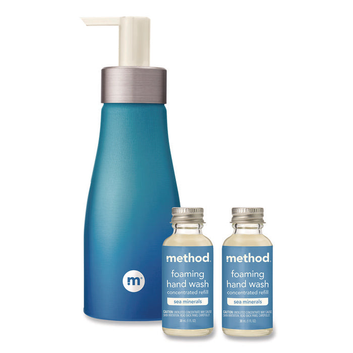 Refill + Reuse Foaming Hand Soap Refill Kit, Sea Minerals Scent, (2) 1 oz Refill Bottles, 10 oz Dispenser Bottle