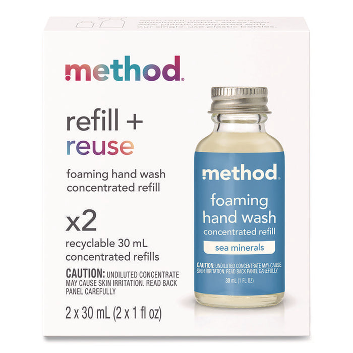 Refill + Reuse Foaming Hand Soap Refill, Sea Minerals Scent, 1 oz Refill Bottle, 2/Pack
