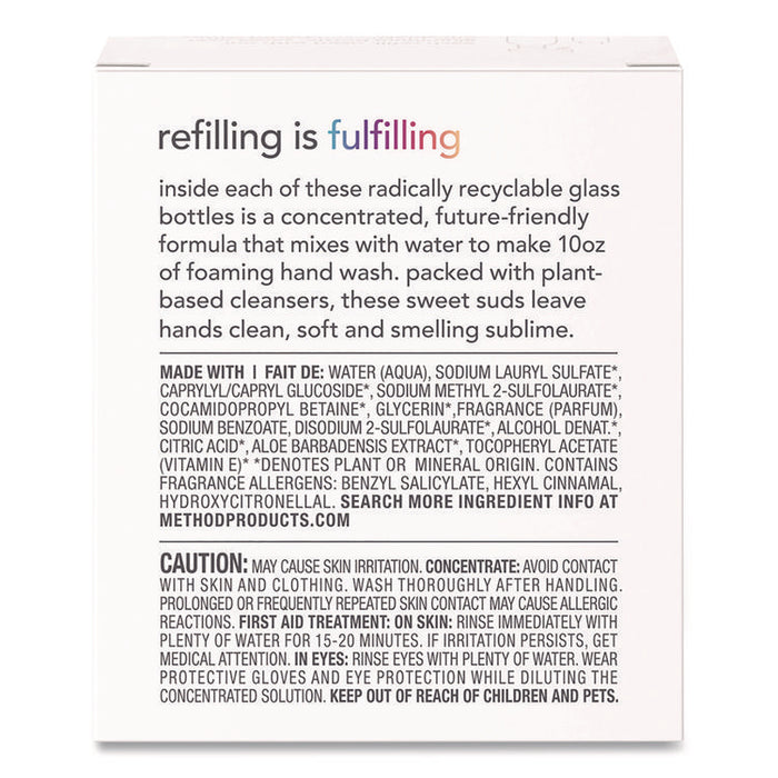 Refill + Reuse Foaming Hand Soap Refill, Sweet Water Scent, 1 oz Refill Bottle, 2/Pack