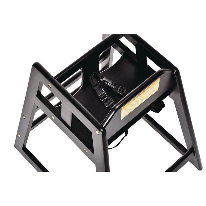 Wooden Stackable High Chair, Supports Up to 50 lb, 29.02" h, Espresso