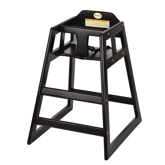 Wooden Stackable High Chair, Supports Up to 50 lb, 29.02" h, Espresso