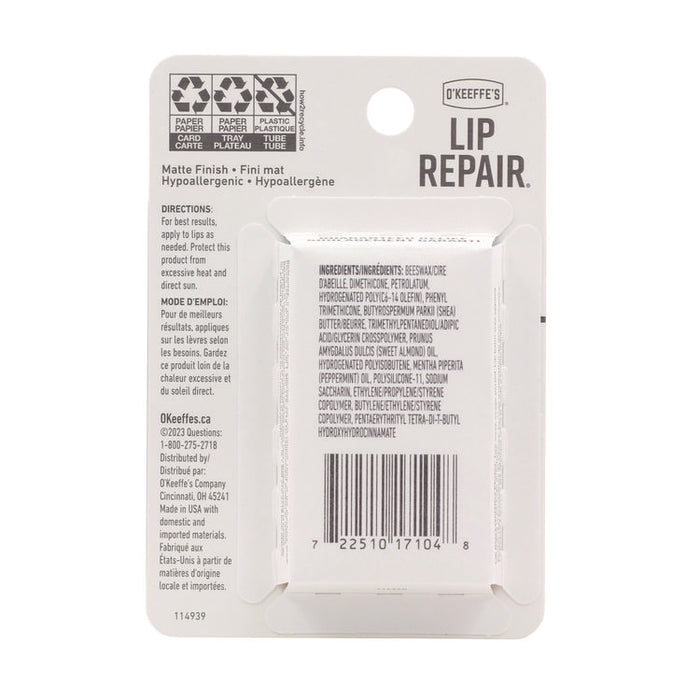 Lip Repair Cooling Lip Balm, 0.15 oz Stick, 2/Pack