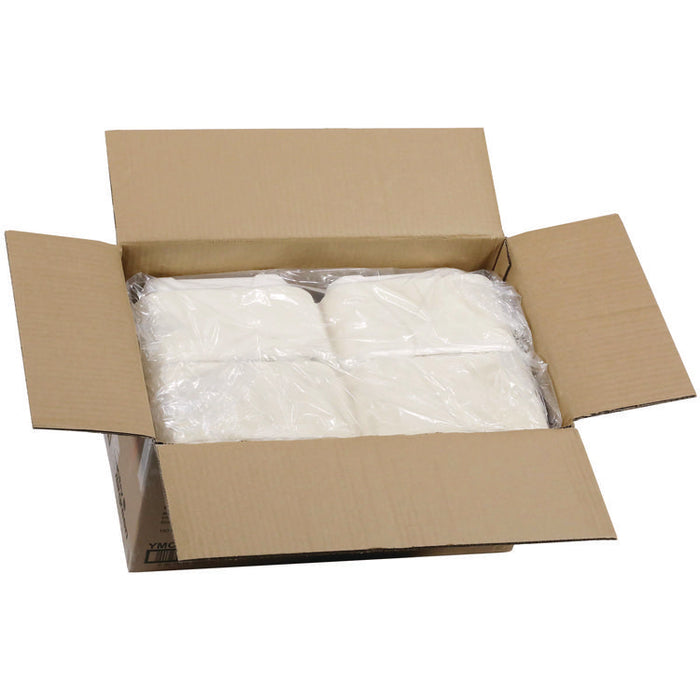 EarthChoice PFAS Free Compostable Hinged Lid Container, 9 x 9 x 3.5, White, Sugarcane, 150/Carton
