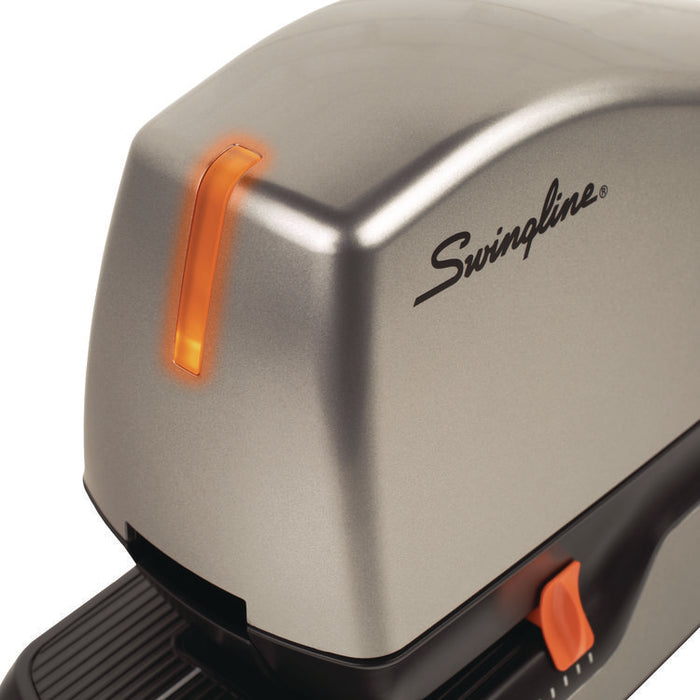 Optima 60 Electric Stapler, 60-Sheet Capacity, Silver/Black/Orange