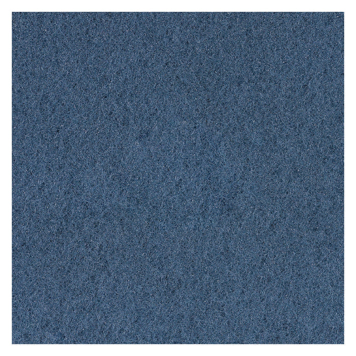 Scrubbing Floor Pads, 14" Diameter, Blue, 5/Carton