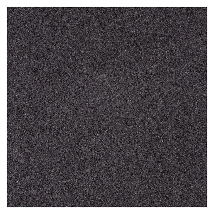 High Performance Stripping Floor Pads, 19" Diameter, Black, 5/Carton