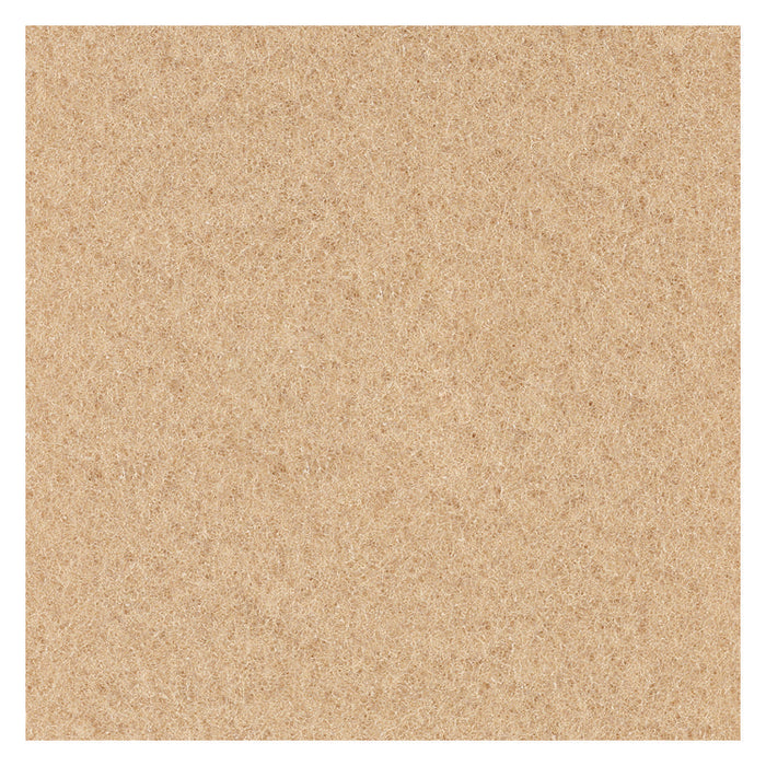 Burnishing Floor Pads, 27" Diameter, Tan, 5/Carton