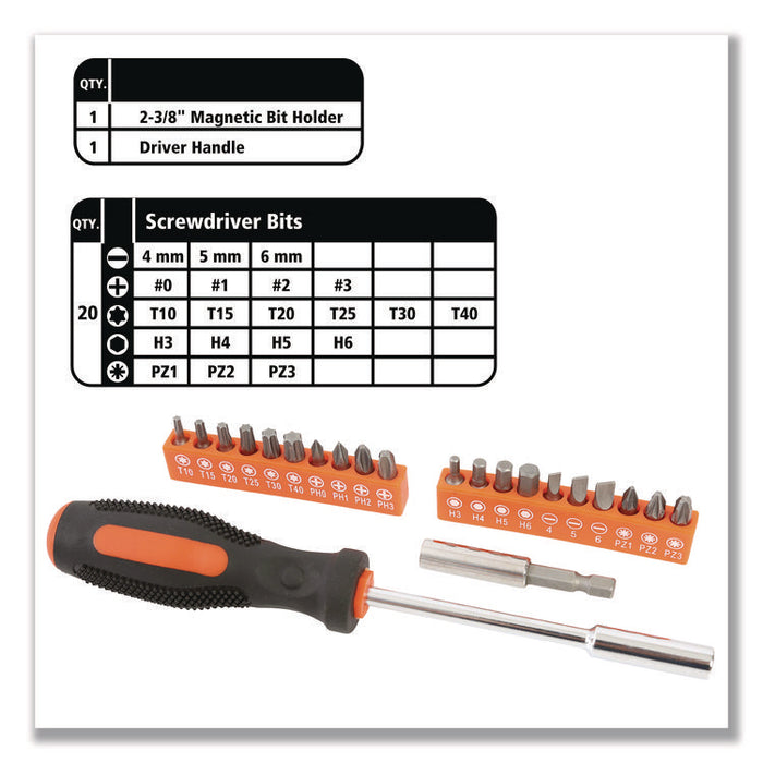Homeowner's 39-Piece Tool Set, 12.38" x 3" x 7.25" Carry Case