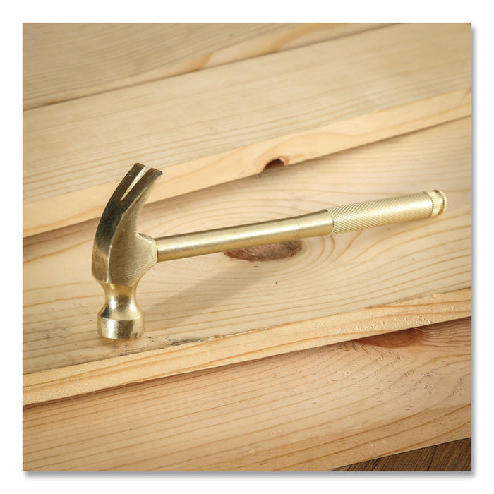 5-in-1 Carpenter's Hammer with Nesting Handle Containing Four Screwdrivers, 6.5" Long Gold Handle