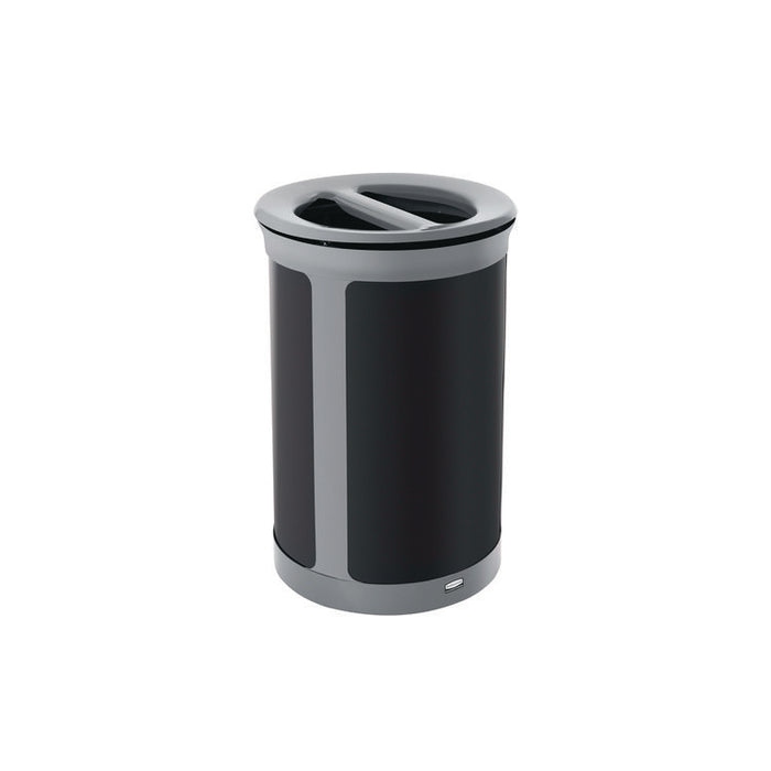 ENHANCE Series Waste Receptacle, Dual Top Hole, 23 gal, Metal, Pearl Gray/Umbra Gray