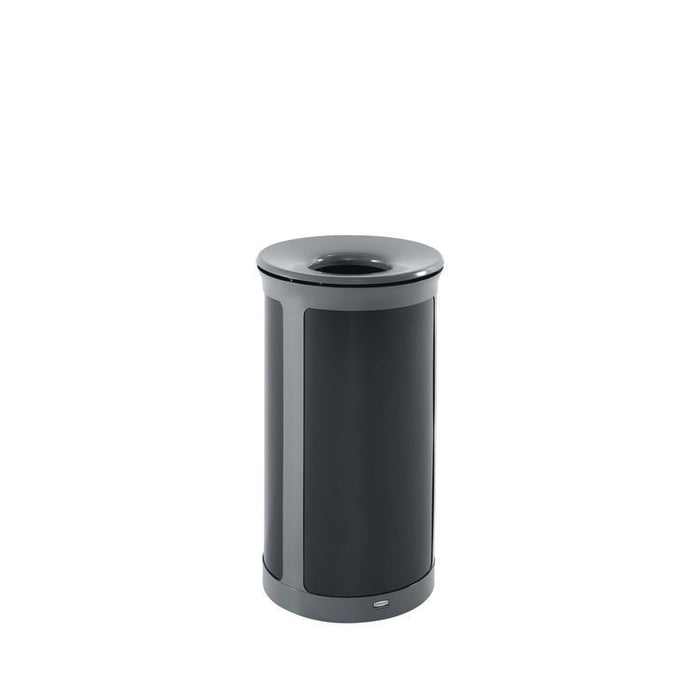 ENHANCE Series Waste Receptacle, 33 gal, Metal, Pearl Gray/Umbra Gray