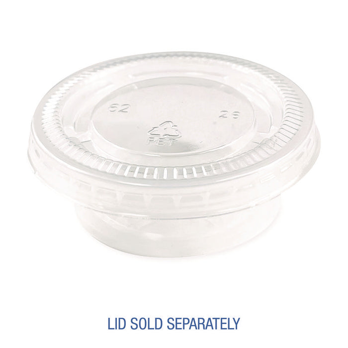 Souffle/Portion Cups, 1.5 oz, Plastic, Translucent, 2,500/Carton