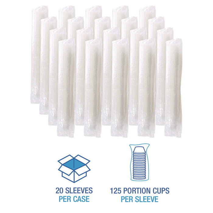 Souffle/Portion Cups, 1.5 oz, Plastic, Translucent, 2,500/Carton