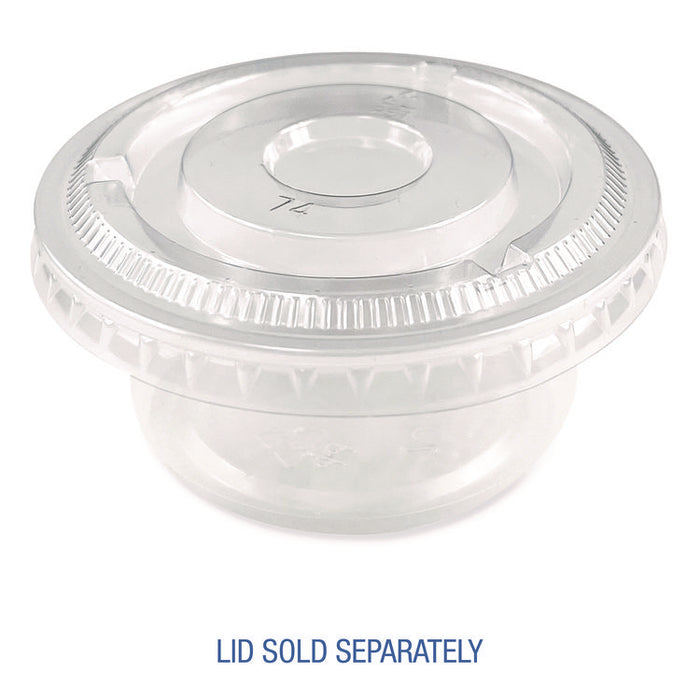 Souffle/Portion Cups, 3.25 oz, Plastic, Translucent, 2,500/Carton