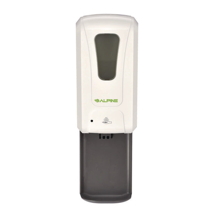 Wall Mount Automatic Gel Hand Sanitizer/Soap Dispenser with Drip Tray, 40 oz, 4.48 x 6 x 18.1, White