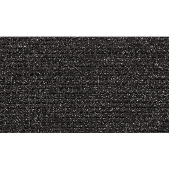 Super-Soaker Wiper/Scraper Mat with Gripper Bottom, Rectangular, Charcoal Gray Loop Pile Surface, 46" x 72"